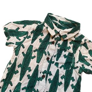 C&J - Alligator Button down Short Sleeved Shirt